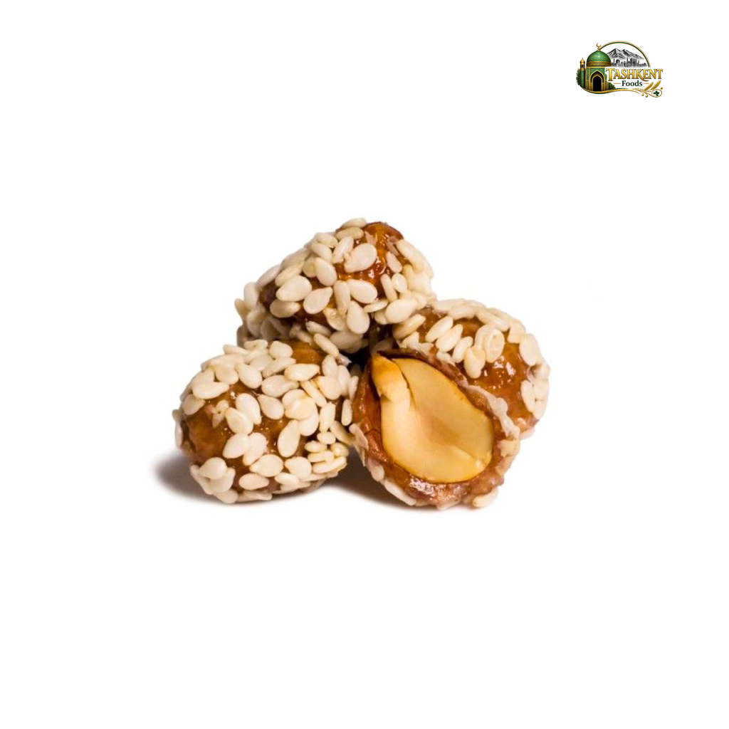 Uzbek Sesame-Coated Peanuts – Crunchy & Savory (0.50 Lb)